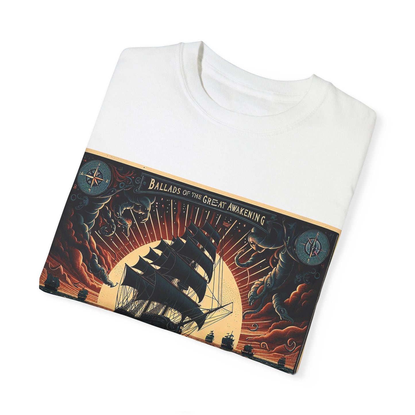 Ballads of the Great Awakening - Album Merchandise T-shirt - Nautical Design for Travel Enthusiasts